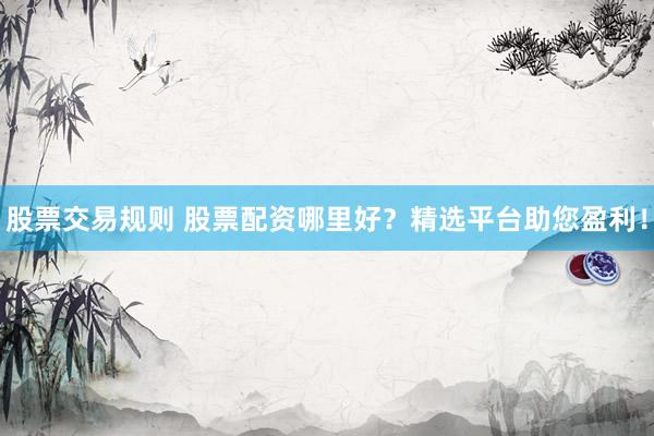 股票交易规则 股票配资哪里好？精选平台助您盈利！