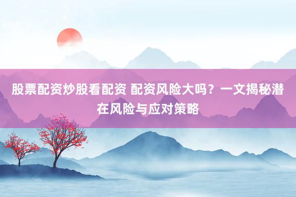 股票配资炒股看配资 配资风险大吗？一文揭秘潜在风险与应对策略