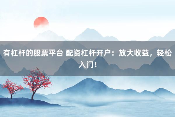 有杠杆的股票平台 配资杠杆开户：放大收益，轻松入门！