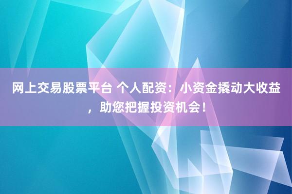 网上交易股票平台 个人配资：小资金撬动大收益，助您把握投资机会！
