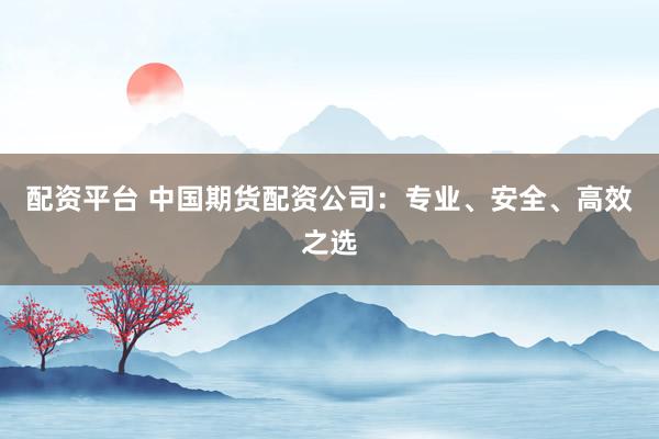 配资平台 中国期货配资公司：专业、安全、高效之选