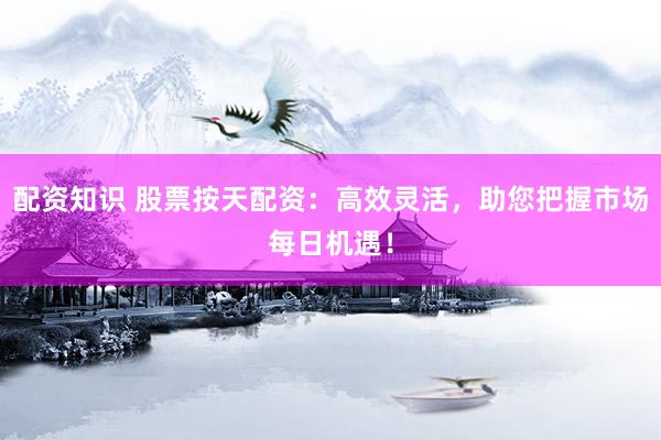 配资知识 股票按天配资：高效灵活，助您把握市场每日机遇！