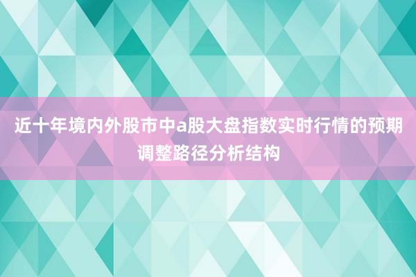 近十年境内外股市中a股大盘指数实时行情的预期调整路径分析结构